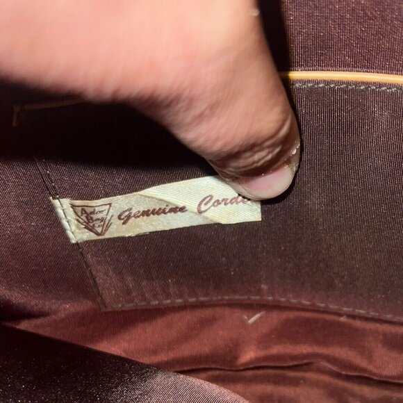 Vintage 1940s/1950s Brown Ador Bag Genuine Cord Clutch - Picture 5 of 5